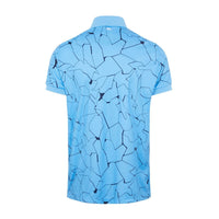 J. Lindeberg M Tour Tech Reg Fit Print SS Polo Slit Ocean Blue Herren