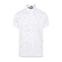 M Tour Tech Reg Fit Print SS Polo Slit White