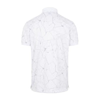 J. Lindeberg M Tour Tech Reg Fit Print SS Polo Slit White Herren