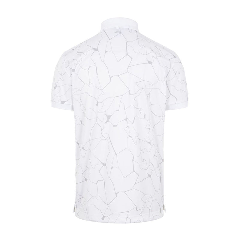 J. Lindeberg M Tour Tech Reg Fit Print SS Polo Slit White Herren