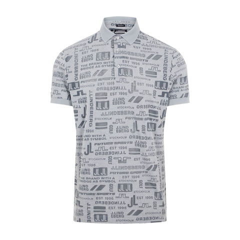 M Kv Regular Fit SS Polo Print JL Future Grey