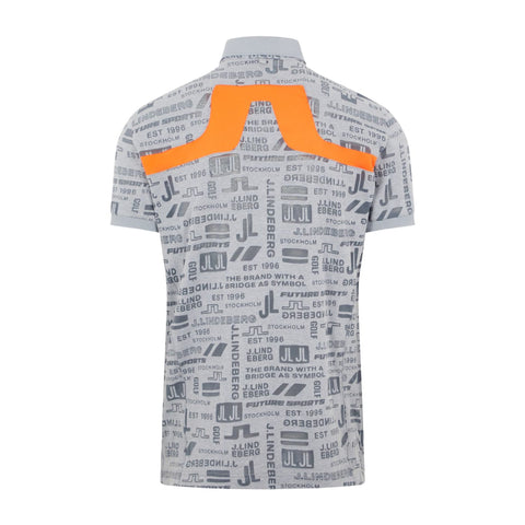 M Kv Regular Fit SS Polo Print JL Future Grey
