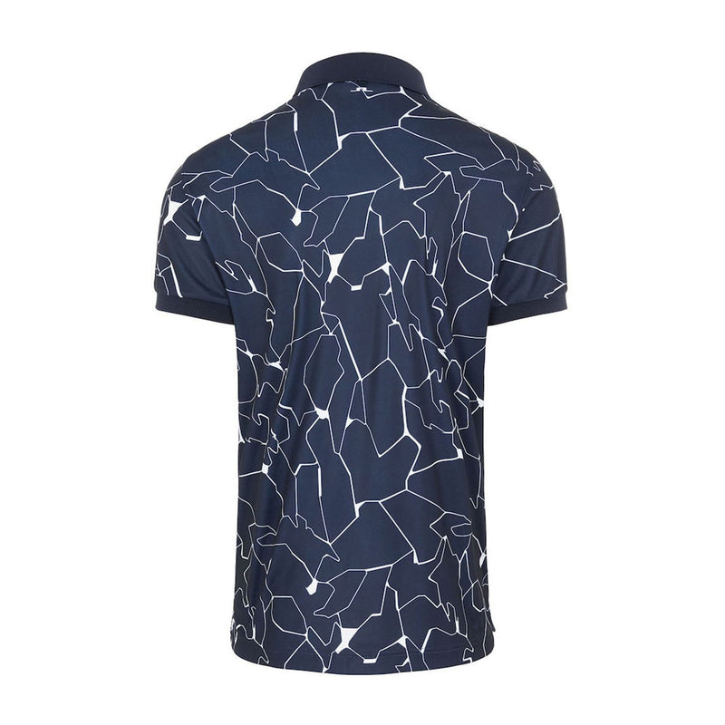 J. Lindeberg M Tour Tech Reg Fit Print SS Polo Slit Navy Herren