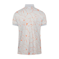 M Tour Tech Reg Fit Print SS Polo Slit Grey