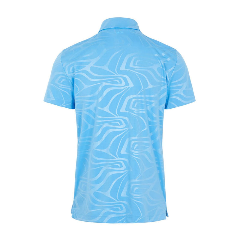 M Tony Slim Fit SS Polo Print Neo Deboss Ocean Blu