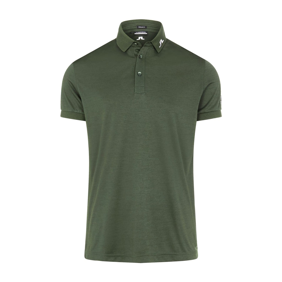 M Tour Tech Reg Fit SS Polo Thyme Green Melange
