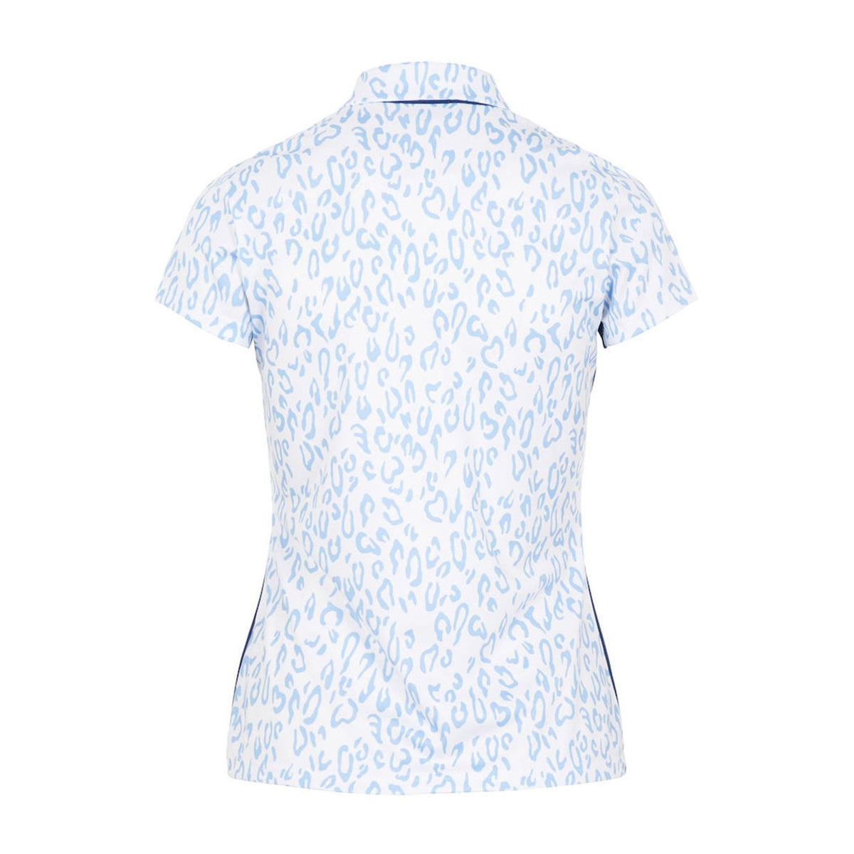 J. Lindeberg W Cara SS Polo Animal Blue White Damen