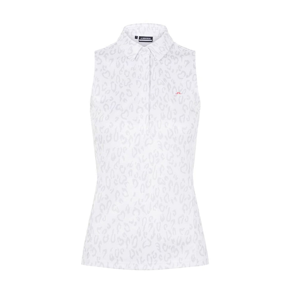 W Dena Polo SL Print Animal Grey White