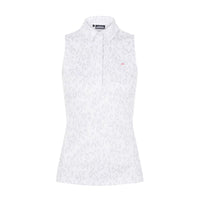 W Dena Polo SL Print Animal Grey White