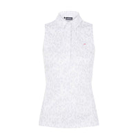 J. Lindeberg W Dena Polo SL Print Animal Grey White Damen