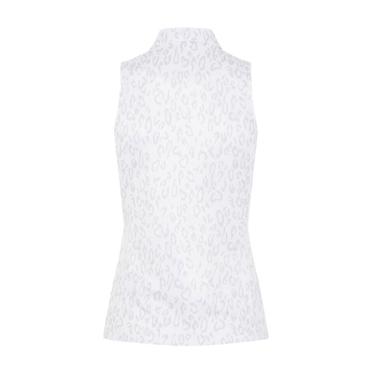W Dena Polo SL Print Animal Grey White