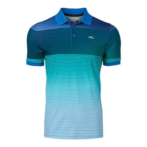 M Spot Printed SS Polo Bermudas Blue Herren