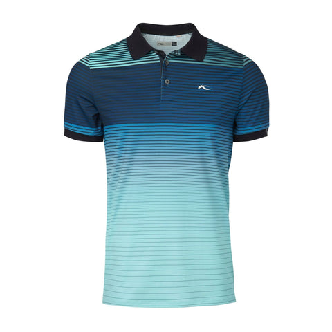 M Spot Printed SS Polo Ice Blue