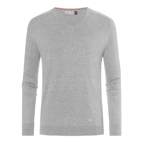 M Pullover Kirk V-Neck Silbergrau/Melange Herren