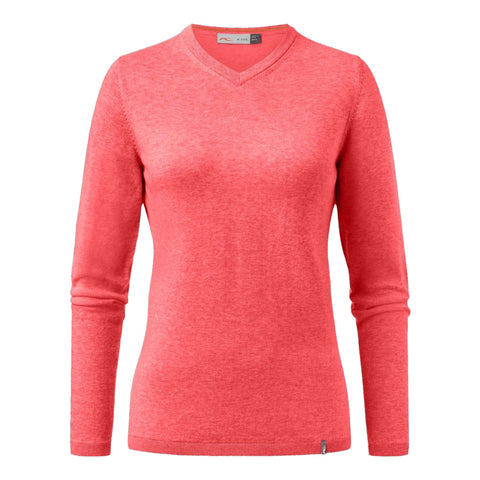 W Kicki V-Neck Pullover Flame Melange Damen