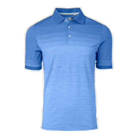 M Melange Fading SS Polo Strong Blue Mel Herren