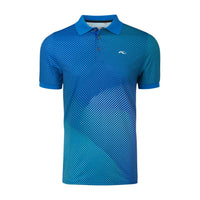 M Spot Printed SS Polo Strong Blue