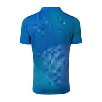 M Spot Printed SS Polo Strong Blue
