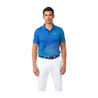 M Spot Printed SS Polo Strong Blue