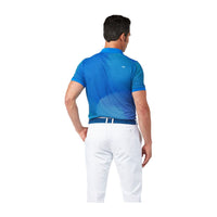 M Spot Printed SS Polo Strong Blue