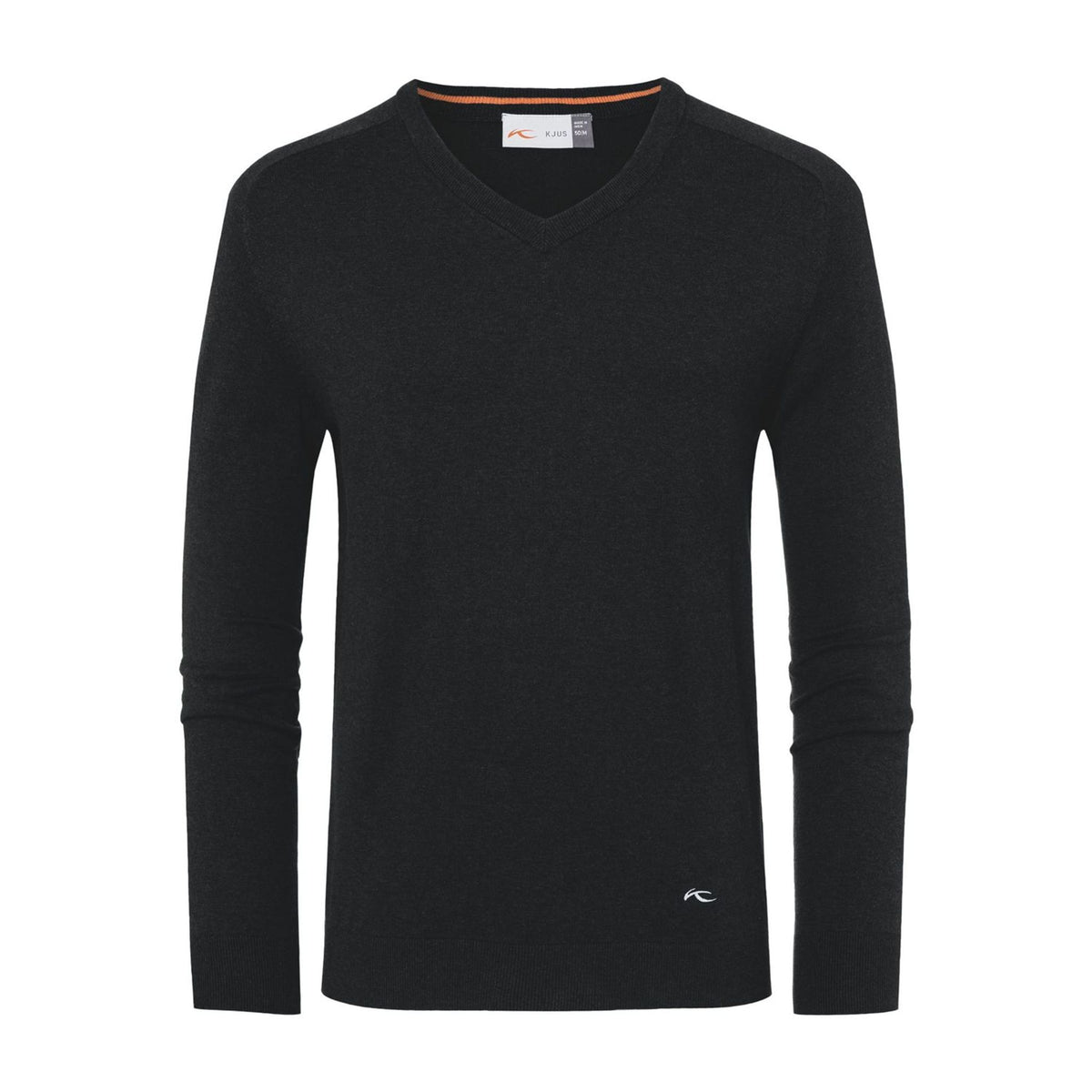 Kjus Pullover V-Ausschnitt Kirk M Schwarz Melange Herren