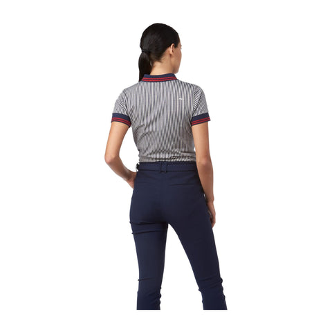 W Ella Structure SS Polo Atlanta Blue/Buttercr