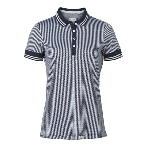 W Ella Structure SS Polo Atlanta Blue/White Damen