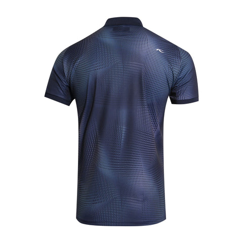 M Spot Printed SS Polo Atlanta Blau/Spring Grün