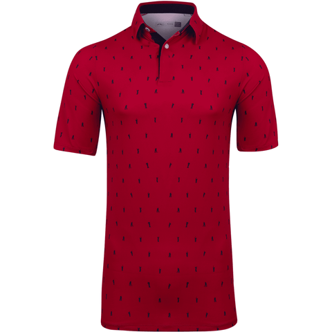 M Golfer Polo SS Cardinal/Atlanta Blau