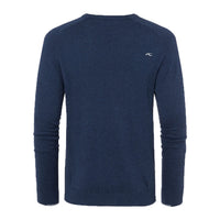 M Pullover V-Ausschnitt Kirk Atlanta Blau Meliert