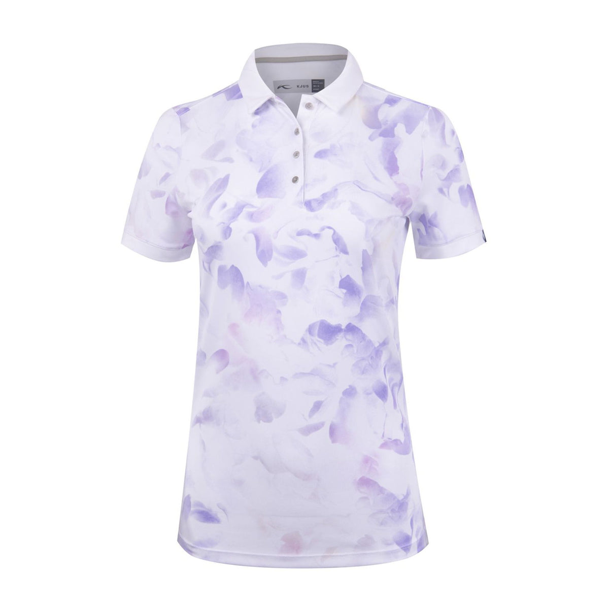 Kjus W Enya Printed SS Polo Weiß/Iris Purple Damen