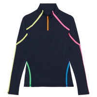 Colour Block 1/4 Zip Golf Polo Damen