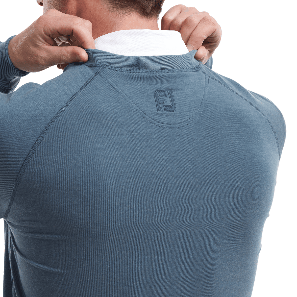 Footjoy M Polo Drirelease French Terry Crew Neck Sweater H Herren