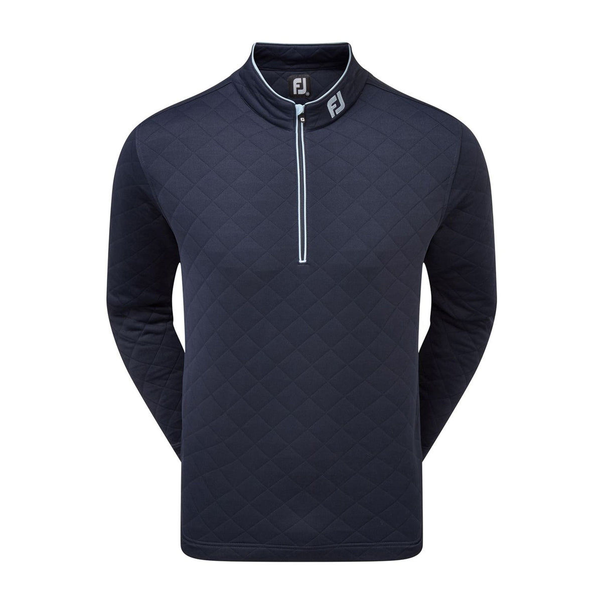 Footjoy Sweater Diamond Jacquard 1/2 Zip Blau Herren