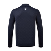 Footjoy Sweater Diamond Jacquard 1/2 Zip Blau Herren