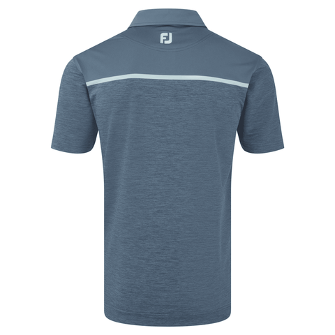 Space Dye Block Golf Polo Lisle, Bluestone Herren