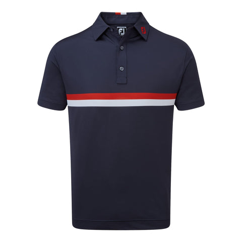 Double Chest Band Pique Polo Herren