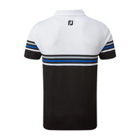 Footjoy M Stretch Pique Colour Block SS Polo White/Black Herren