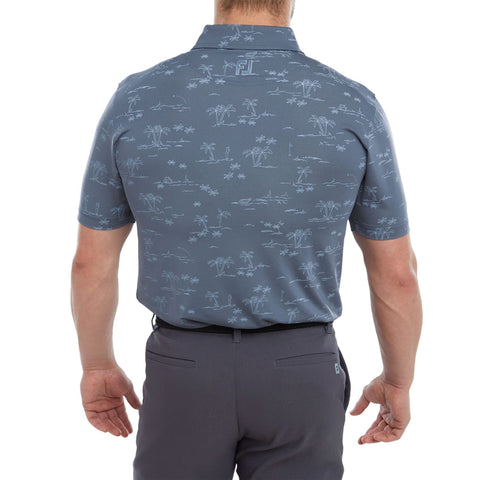 Tropic Golf Lisle Bluestone/Denim Golf Polo Herren