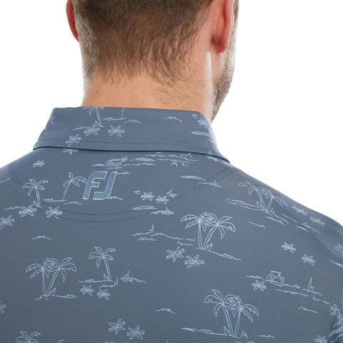 Tropic Golf Lisle Bluestone/Denim Golf Polo Herren