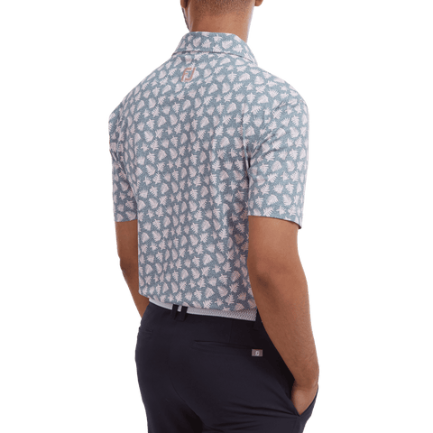 M Polo Shadow Palm Print Pique Graphit/Quartz Pink