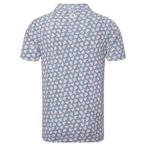 M Polo Shadow Palm Print Pique Graphit/Quartz Pink