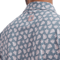M Polo Shadow Palm Print Pique Graphit/Quartz Pink
