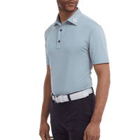 Polo Zig-Zag Print Lisle Dove