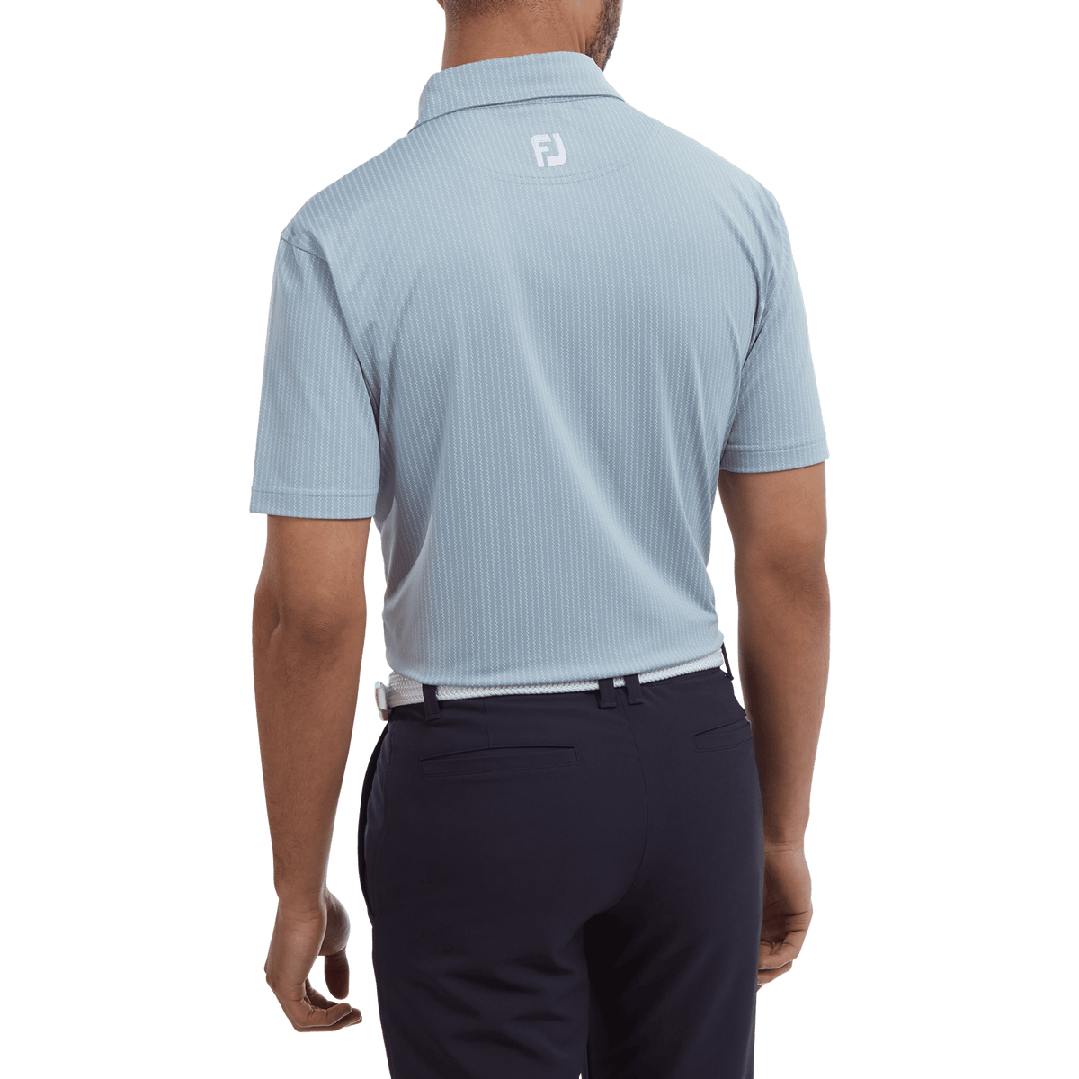 Polo Zig-Zag Print Lisle Dove
