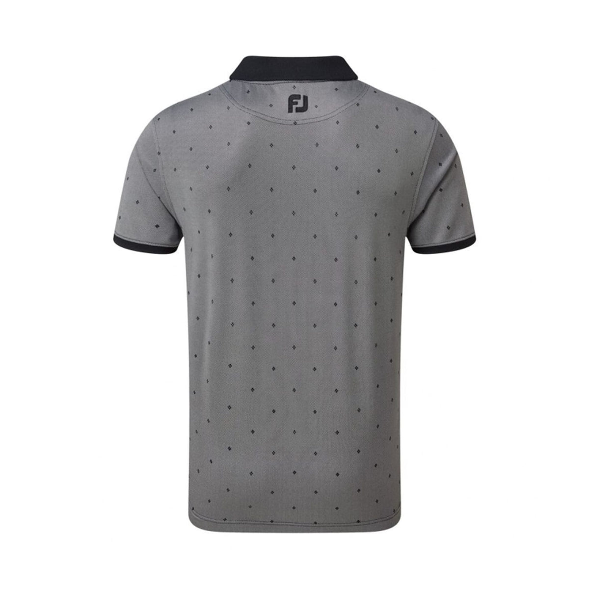 M Birdseye Argyle SS Polo Black/White
