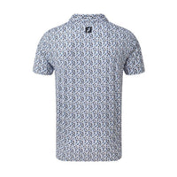 M Lisle Flowerprint SS Polo White