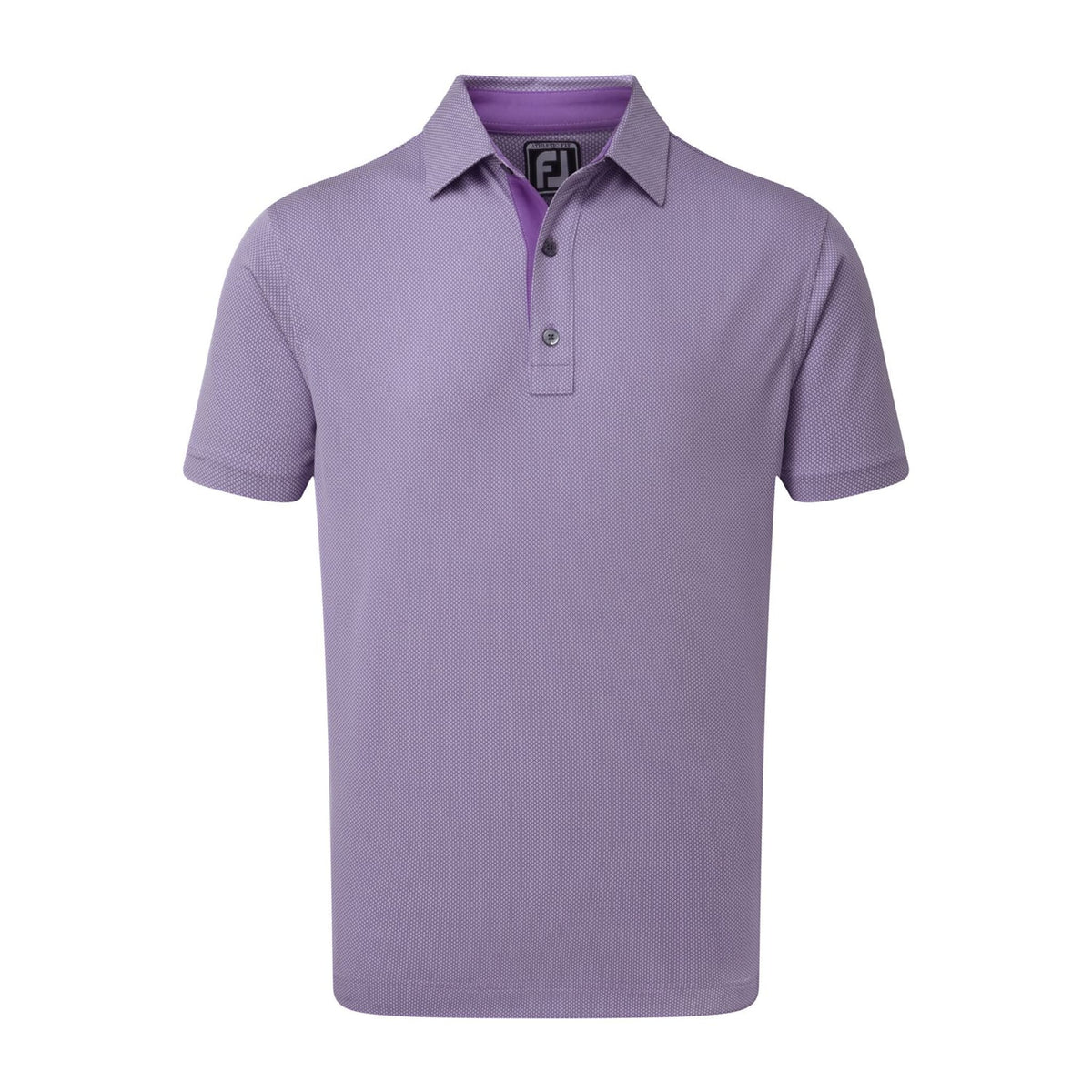 M Four Dot Jaquard SS Polo Purple/White