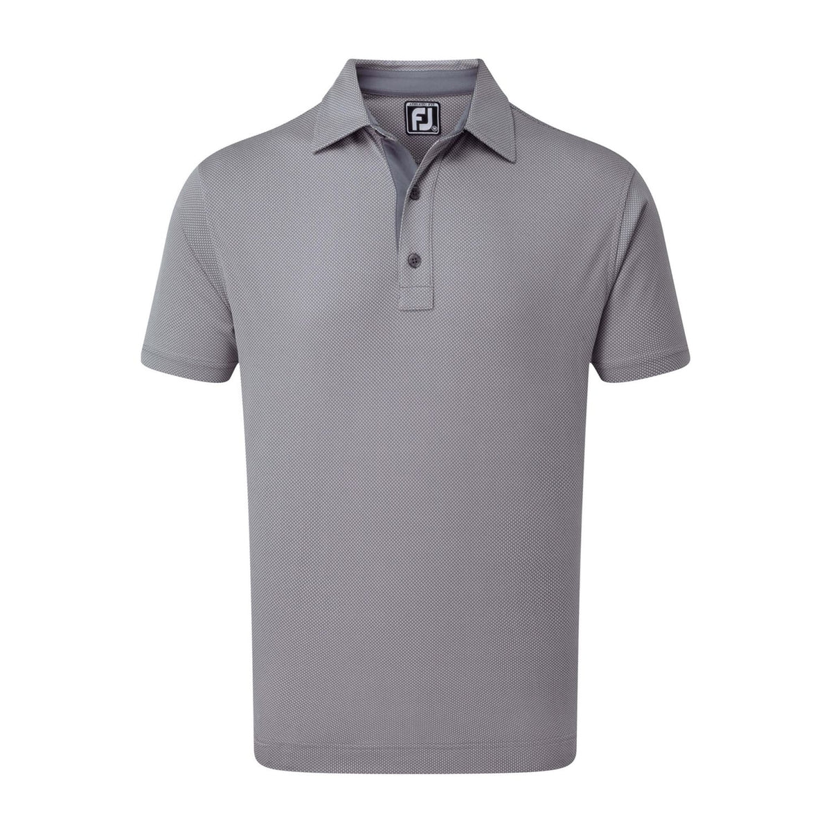 M Four Dot Jaquard SS Polo Slate/White