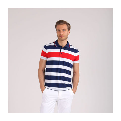 Polo Alicio Weiß/Dunkelblau